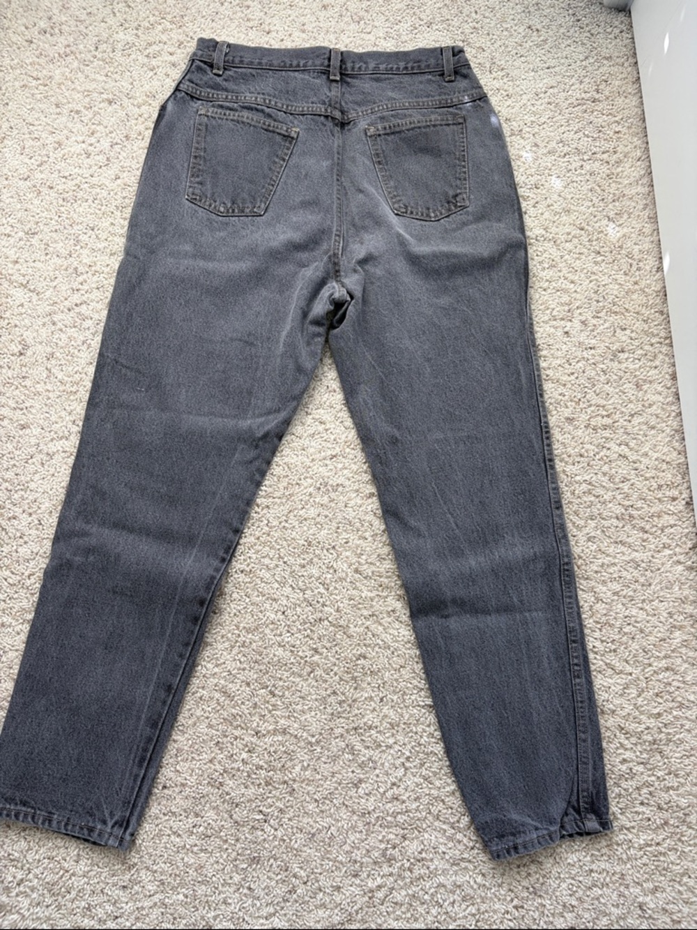 Sears Women's High-Rise Straight Jeans - Charcoal - Picture 4 of 5